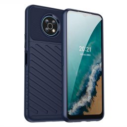 Подсилен силиконов гръб на черти за Nokia G50 5G - тъмно син