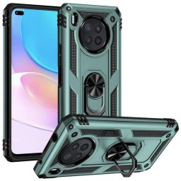 Хибриден гръб със стойка тип пръстен за Huawei Nova 8i - зелен металик