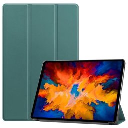 Кожен калъф със сгъващ се капак за Lenovo Tab P11 Pro - зелен