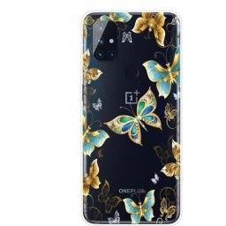 Силиконов гръб за OnePlus Nord N10 - шарени пеперуди