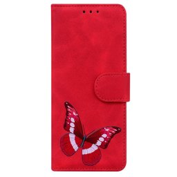 Калъф тип портмоне с пеперуда за Nokia G10/G20 - червен