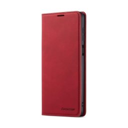 Кожен калъф страничен flip марка FORWENW за Xiaomi Redmi Note 9 Pro – червен