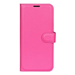 Кожен калъф тип портмоне за Huawei Nova 9 - ярко розов