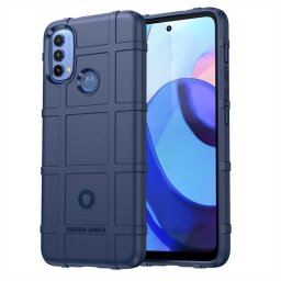 Подсилен силиконов гръб за Motorola Moto E20/E30/E40 - тъмно син