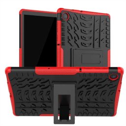 Двупластов гръб със стойка за Lenovo Tab M10 FHD Plus - червен