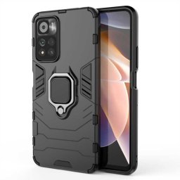 Хибриден гръб със стойка за POCO M4 Pro - черен