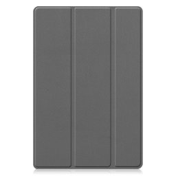 Кожен калъф със сгъващ се капак за Samsung Galaxy Tab A8 10.5 (2021) - сив