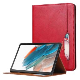 Кожен калъф за за Samsung Galaxy Tab A8 10.5 (2021) - червен