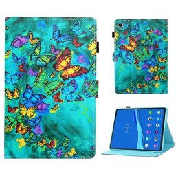 Калъф за Lenovo Tab M10 TB-X605F/TB-X505 - зелен с пеперуди