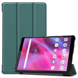 Кожен калъф със сгъващ се капак за Lenovo Tab M8 - тюркоазен