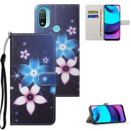 Калъф страничен флип за Motorola Moto E20/E30/E40 - две цветя