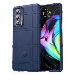 Подсилен силиконов гръб за Motorola Edge 20 - тъмно син