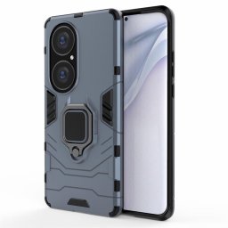 Хибриден гръб със стойка за Huawei P50 Pro - стоманено син