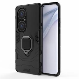 Хибриден гръб със стойка за Huawei P50 Pro - черен