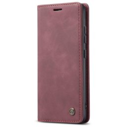 Калъф страничен flip марка CASEME за Samsung Galaxy S22 – винено червен
