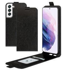 Кожен калъф flip за Samsung Galaxy S22 - черен