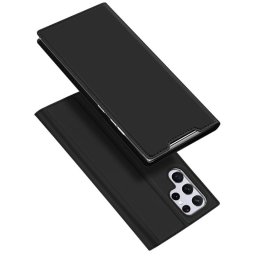 Тънък калъф страничен flip марка DUX DUCIS за Samsung Galaxy S22 Ultra – черен