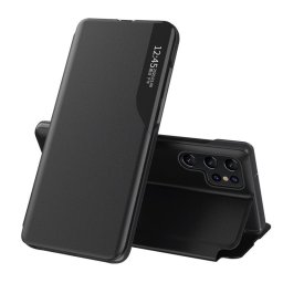 Тънък кожен калъф за Samsung Galaxy S22 Ultra – черен