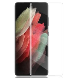 Удароустойчив извит UV стъклен протектор покриващ целия екран марка AMORUS за Samsung Galaxy S22 Ultra