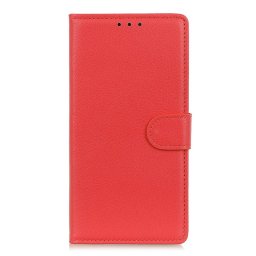 Кожен калъф тип портмоне за Motorola Moto G51 5G - червен