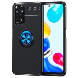 Силиконов гръб с кръгла стойка марка XINLI за Xiaomi Redmi Note 11 4G - черен