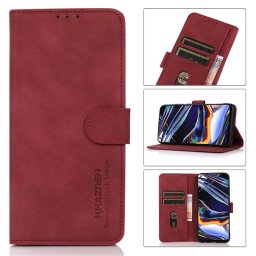 Калъф тип портмоне марка KHAZNEH за Motorola Moto G51 5G - винено червен