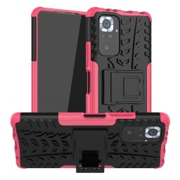 Хибриден гръб със стойка за Xiaomi Redmi Note 10 Pro - розов
