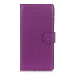 Кожен калъф тип портмоне за Nokia G11/G21 - лилав