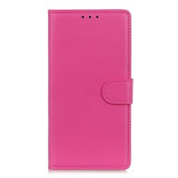 Кожен калъф тип портмоне за Nokia G11/G21 - ярко розов