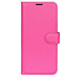 Кожен калъф тип портмоне за Nokia G11/G21 - ярко розов
