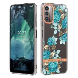 Силиконов гръб за Nokia G11/G21 - сини цветя