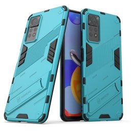 Хибриден гръб със стойка марка BIBERCAS за Xiaomi Redmi Note 11 Pro 5G - светло син