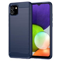 Силиконов гръб Rugged Armor за Samsung Galaxy A03 - тъмно син