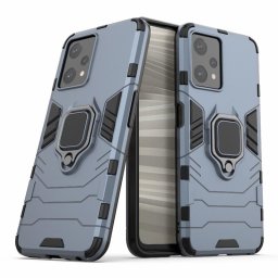 Хибриден гръб със стойка за Realme 9 Pro - стоманено син