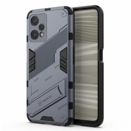 Хибриден гръб със стойка марка BIBERCAS за Realme 9 Pro - стоманено сив