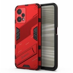 Хибриден гръб със стойка марка BIBERCAS за Realme 9 Pro - червен