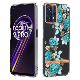 Силиконов гръб за Realme 9 Pro - сини цветя