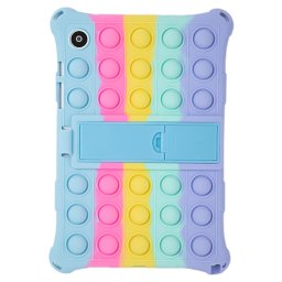 Силиконов гръб със стойка Pop IT за Samsung Galaxy Tab A8 10.5 (2021) - шарен