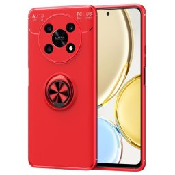 Хибриден гръб със стойка тип пръстен за Honor Magic4 Lite 5G - червен
