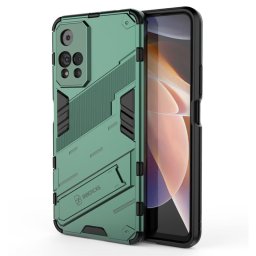 Хибриден гръб със стойка марка BIBERCAS за Xiaomi Redmi Note 11 Pro+ 5G - зелен металик