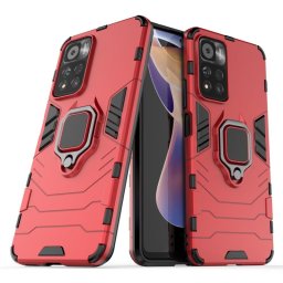 Хибриден гръб със стойка за Xiaomi Redmi Note 11 Pro+ 5G - червен