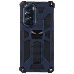Хибриден гръб със стойка за Motorola Edge 30 Pro - тъмно син