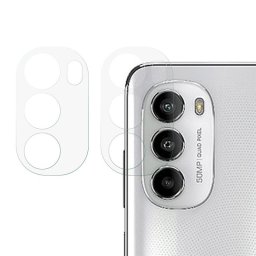 Два броя удароустойчив стъклен протектор за камера за Motorola G82 5G
