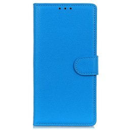 Кожен калъф тип портмоне за Huawei nova Y70 - син