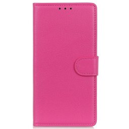 Кожен калъф тип портмоне за Huawei nova Y70 - розов