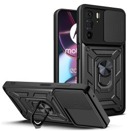 Хибриден гръб със стойка за Motorola Edge 30 Pro - черен