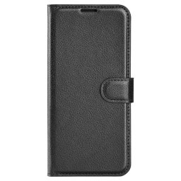 Кожен калъф тип портмоне за Xiaomi 12 Lite - черен