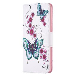 Калъф тип портмоне за Xiaomi 12 Lite - зелени пеперуди
