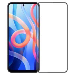 Извит 3D удароустойчив стъклен протектор покриващ целия екран марка MOFI за Xiaomi Redmi Note 11S 5G - с черна рамка