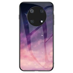 Силиконов кейс със стъклен гръб за Huawei nova Y90 - лилави облаци